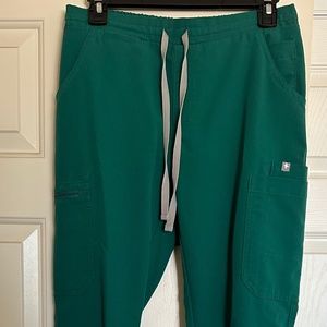 Figs XS hunter green Yola scrub pants (Old style waistband)